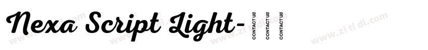 Nexa Script Light字体转换